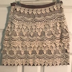 Crochet mini skirt